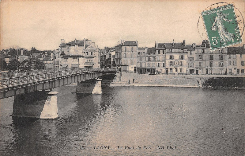 Carte postale ancienne L2861 - Lagny-sur-Marne - Pont de fer