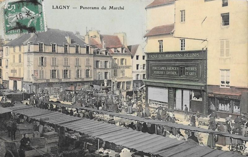 Carte postale ancienne L2867 - Lagny-sur-Marne - Marché