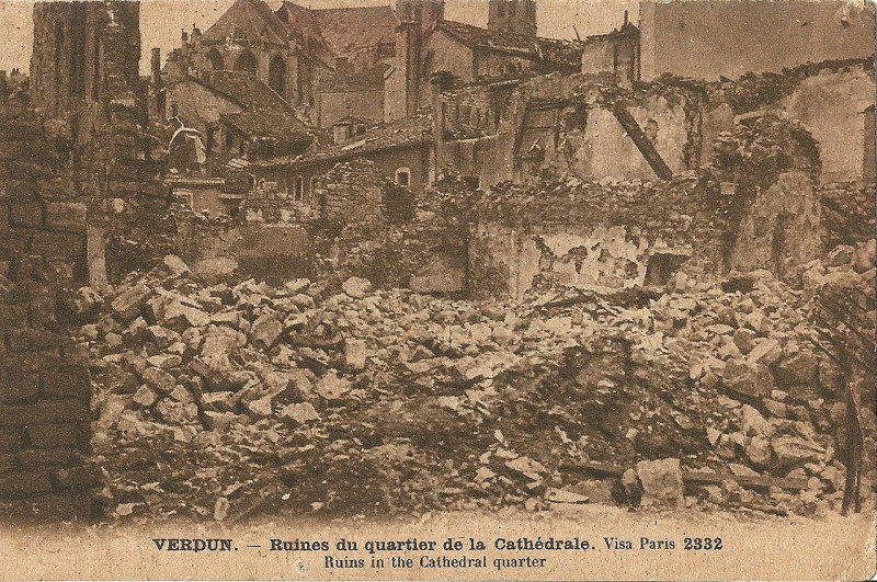 Carte postale ancienne Verdun-Fr-55-bombardé-vers 1918-a05 à Verdun
