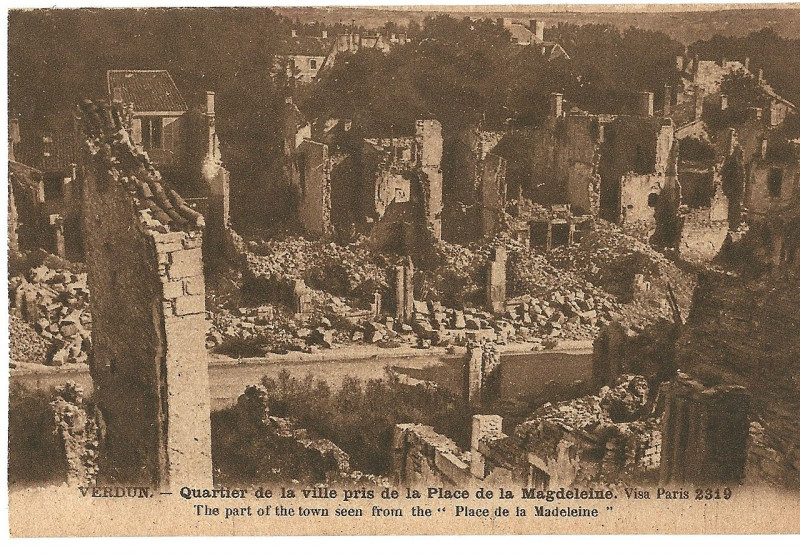 Carte postale ancienne Verdun-Fr-55-bombardé-vers 1918-a07 à Verdun