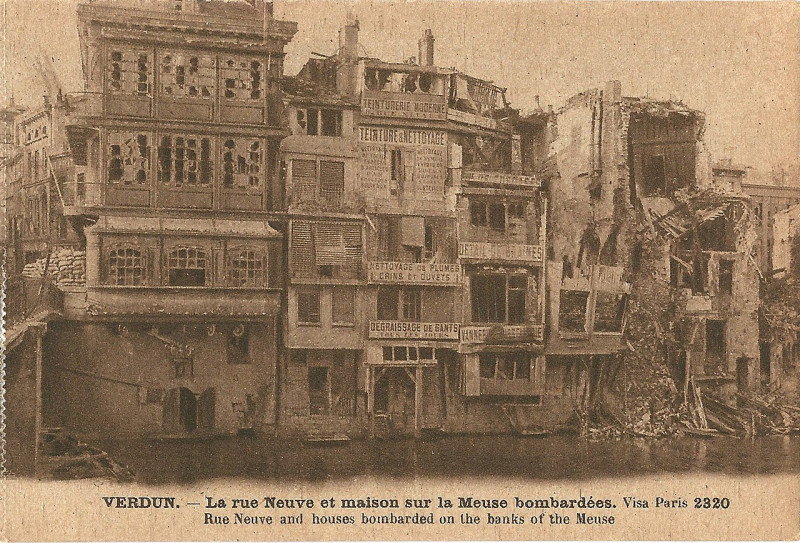 Carte postale ancienne Verdun-Fr-55-bombardé-vers 1918-a08 à Verdun