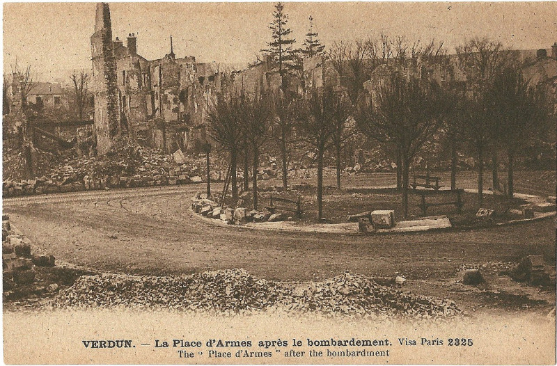 Carte postale ancienne Verdun-Fr-55-bombardé-vers 1918-a16 à Verdun