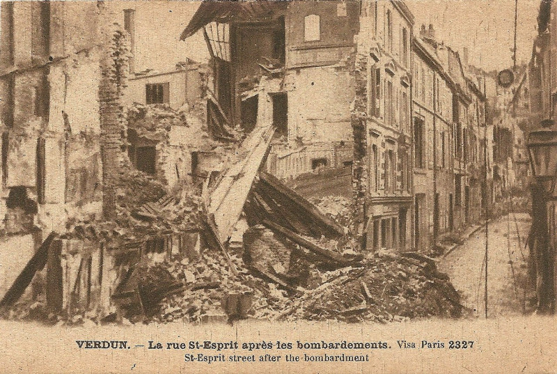 Carte postale ancienne Verdun-Fr-55-bombardé-vers 1918-a17 à Verdun