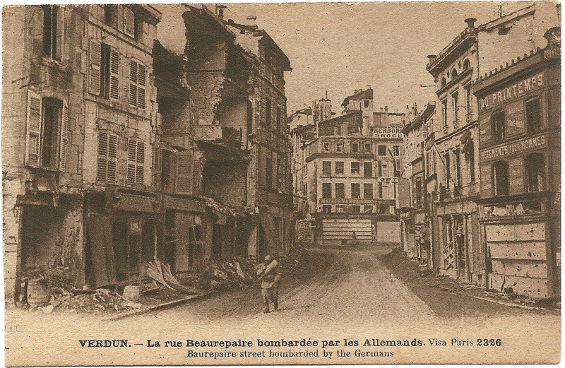 Carte postale ancienne Verdun-Fr-55-bombardé-vers 1918-a18 à Verdun