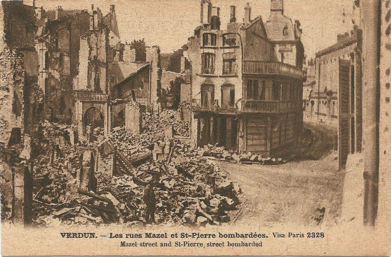 Carte postale ancienne Verdun-Fr-55-bombardé-vers 1918-a19 à Verdun