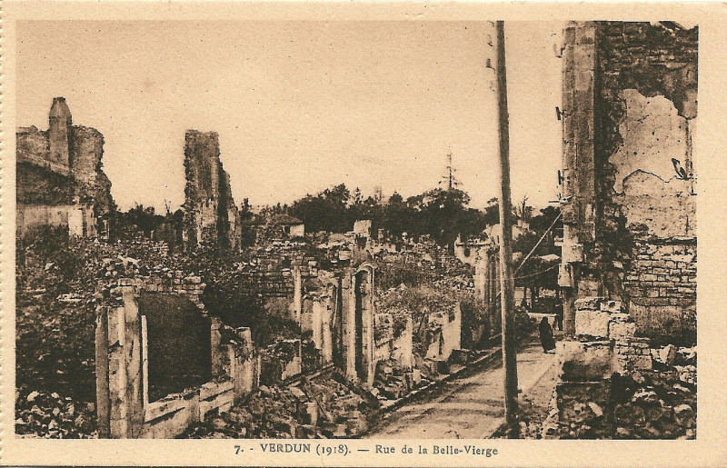 Carte postale ancienne Verdun-Fr-55-bombardé-vers 1918-b07 à Verdun