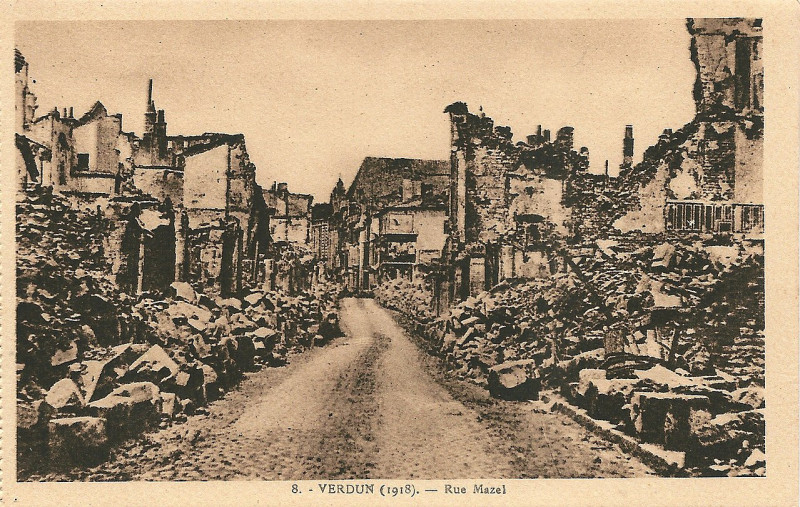 Carte postale ancienne Verdun-Fr-55-bombardé-vers 1918-b08 à Verdun