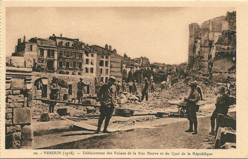 Carte postale ancienne Verdun-Fr-55-bombardé-vers 1918-b09 à Verdun