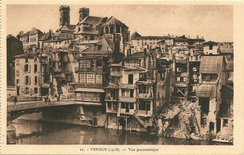 Carte postale ancienne Verdun-Fr-55-bombardé-vers 1918-b10 à Verdun