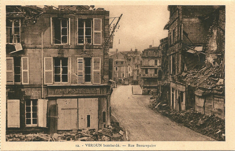 Carte postale ancienne Verdun-Fr-55-bombardé-vers 1918-b11 à Verdun