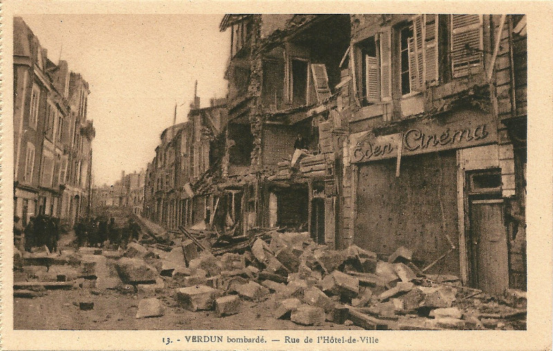 Carte postale ancienne Verdun-Fr-55-bombardé-vers 1918-b12 à Verdun