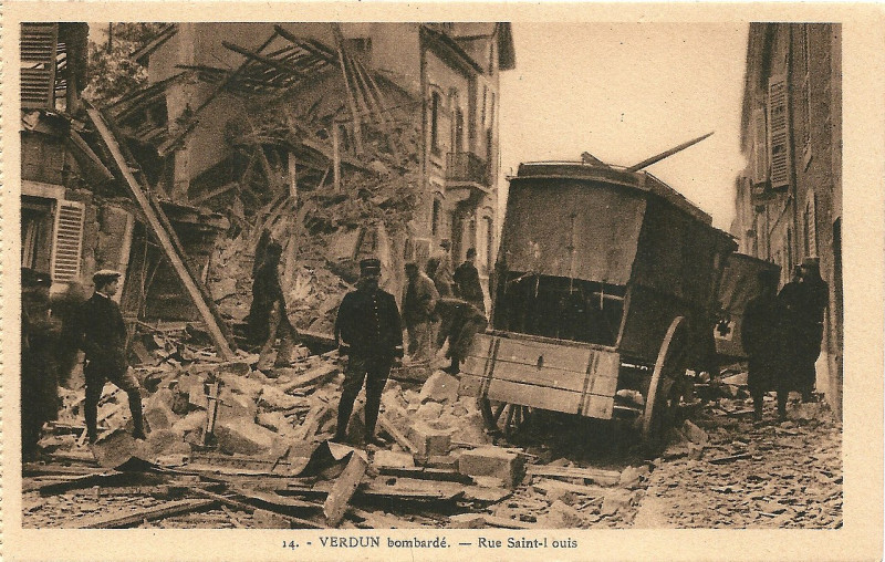 Carte postale ancienne Verdun-Fr-55-bombardé-vers 1918-b13 à Verdun