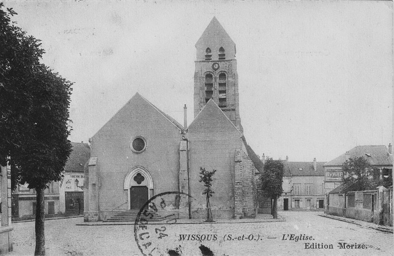 Carte postale ancienne Wissous - L'Eglise - 1924