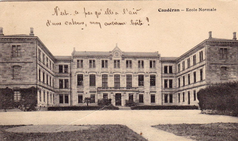 Carte postale ancienne Caudéran - Ecole normale 1 à Bordeaux