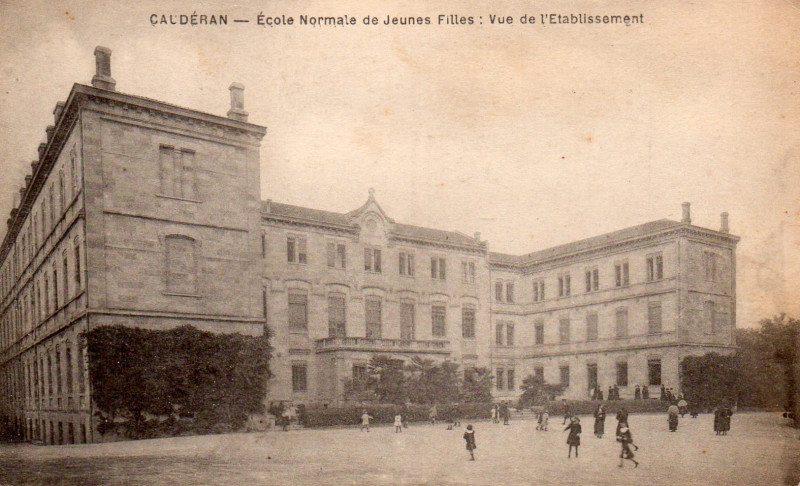 Carte postale ancienne Caudéran - Ecole normale 4 à Bordeaux