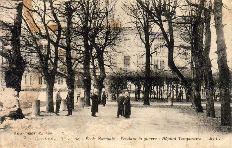 Carte postale ancienne Caudéran - Hôpital Complémentaire N° 22 (Ecole normale) 4 à Bordeaux