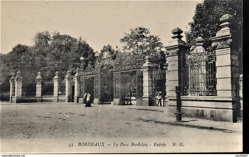 Carte postale ancienne Bordeaux - Parc bordelais 1 à Bordeaux