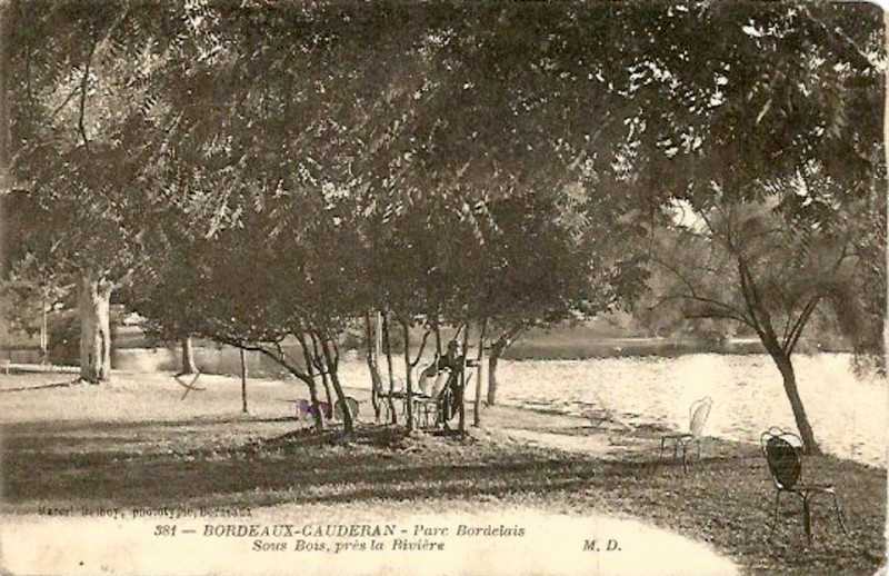 Carte postale ancienne Parc Bordelais - Allées 7 à Bordeaux