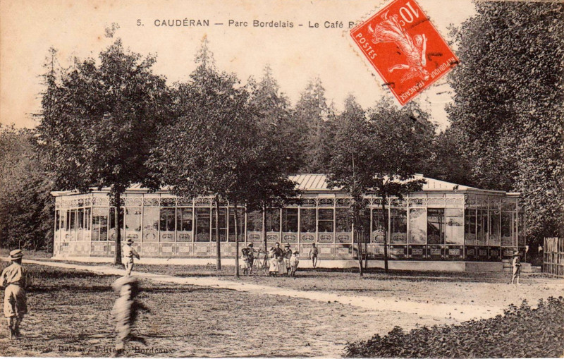 Carte postale ancienne Parc Bordelais - Café à Bordeaux