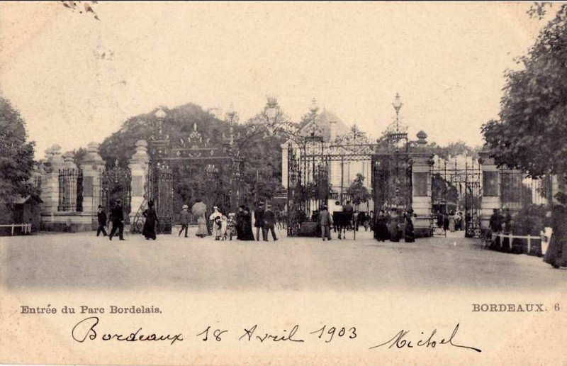 Carte postale ancienne Parc Bordelais - Entrée principale 13 à Bordeaux
