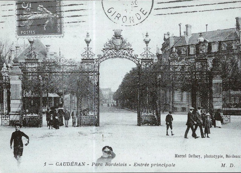 Carte postale ancienne Parc Bordelais - Entrée principale vue de l'intérieur 6 à Bordeaux