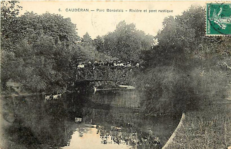 Carte postale ancienne Parc Bordelais - La rivière 2 à Bordeaux