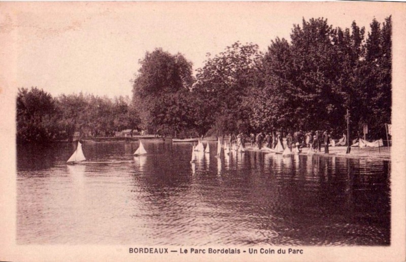 Carte postale ancienne Parc Bordelais - Lac 18b à Bordeaux