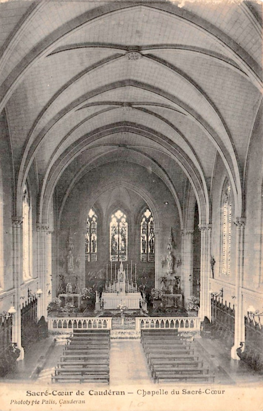 Carte postale ancienne Caudéran - Sacré-coeur - chapelle 1 à Bordeaux