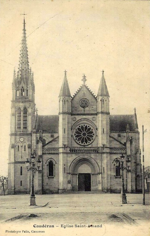 Carte postale ancienne Caudéran - église Saint-Amand 2 à Bordeaux