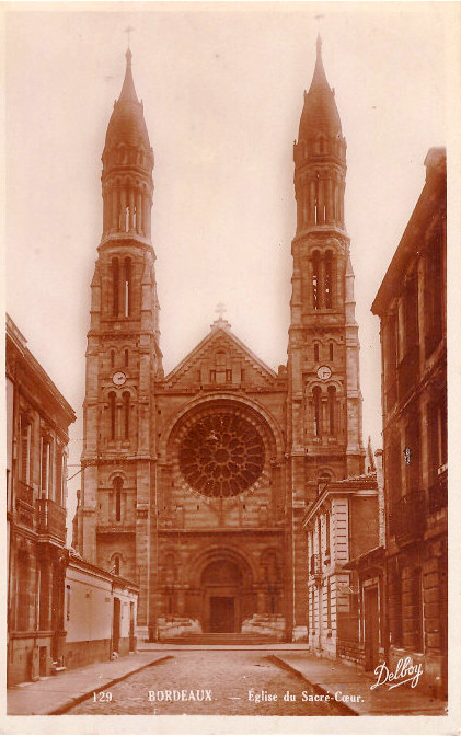 Carte postale ancienne Sacré-coeur (Bordeaux) - Façade 11 à Bordeaux