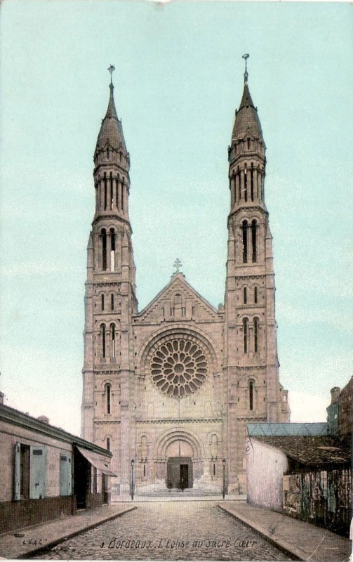 Carte postale ancienne Sacré-coeur (Bordeaux) - Façade 1a à Bordeaux