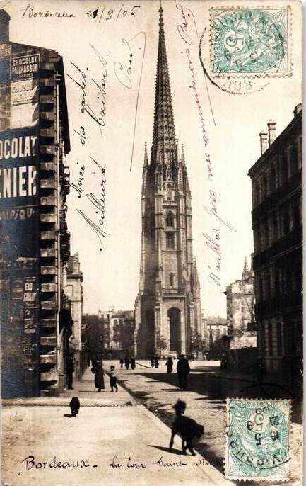 Carte postale ancienne Bordeaux église Saint-Michel 3 à Bordeaux