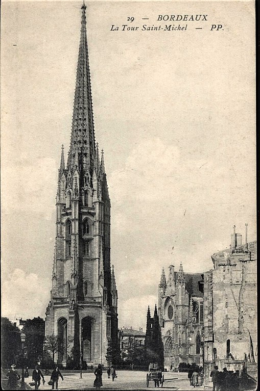 Carte postale ancienne Bordeaux église Saint-Michel 4 à Bordeaux