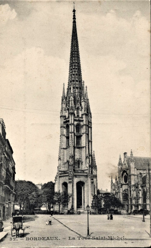 Carte postale ancienne Bordeaux église Saint-Michel 5 à Bordeaux