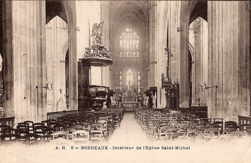Carte postale ancienne Bordeaux église Saint-Michel 7 à Bordeaux