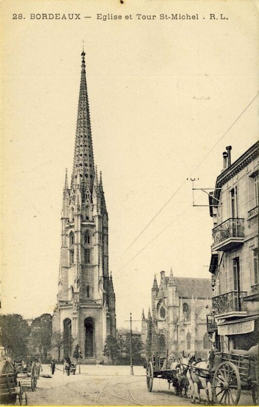 Carte postale ancienne Bordeaux église Saint-Michel 8 à Bordeaux
