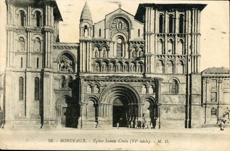 Carte postale ancienne Bordeaux Sainte-Croix 1 à Bordeaux