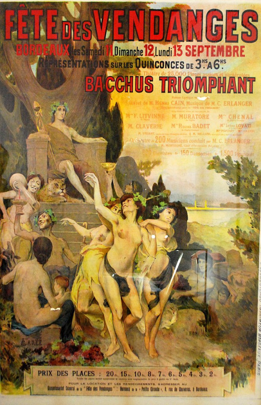 Carte postale ancienne Fête des vendanges 1909 b à Bordeaux
