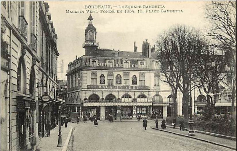 Carte postale ancienne Bordeaux - Place Gambetta 2 à Bordeaux