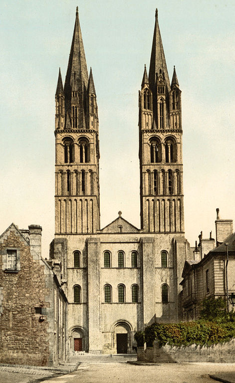Carte postale ancienne Eglise saint etienne à Caen