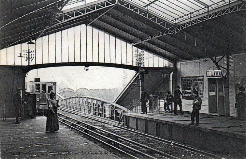 Carte postale ancienne Chemin de Fer Métropolitain - Ligne n°2 Sud Etoile-Italie - Gare de Dupleix à Paris 15e