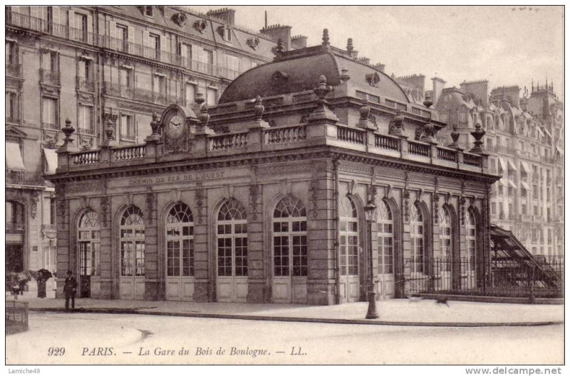 Carte postale ancienne La Gare du Bois de Boulogne à Paris 16e