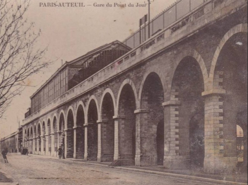 Carte postale ancienne Auteuil - Gare du Point du Jour à Paris 16e