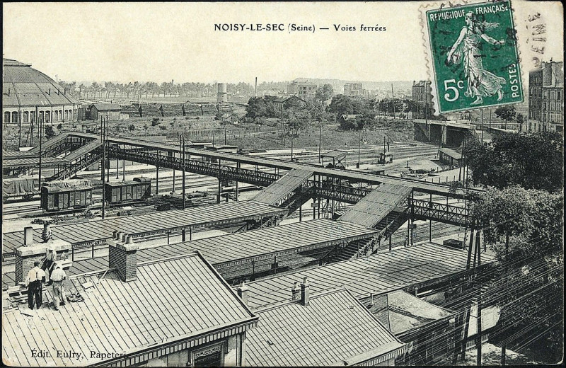 Carte postale ancienne Voies ferrées à Noisy-le-Sec