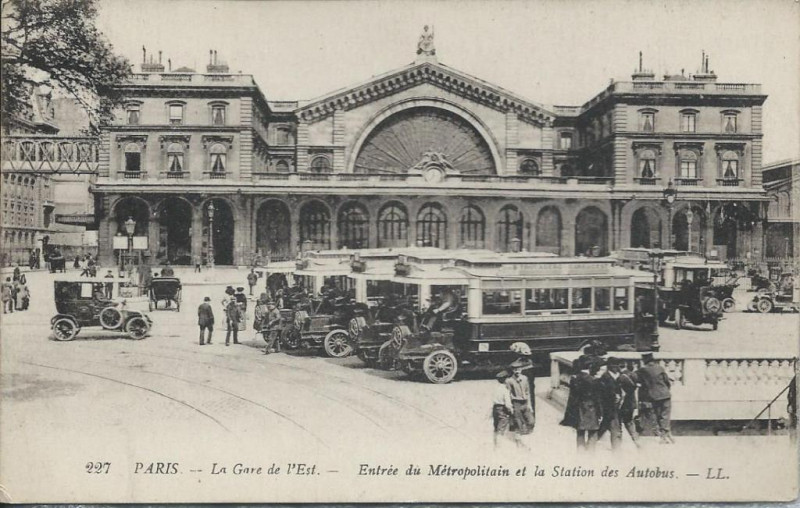 Carte postale ancienne Gare-de-l-Est-1910