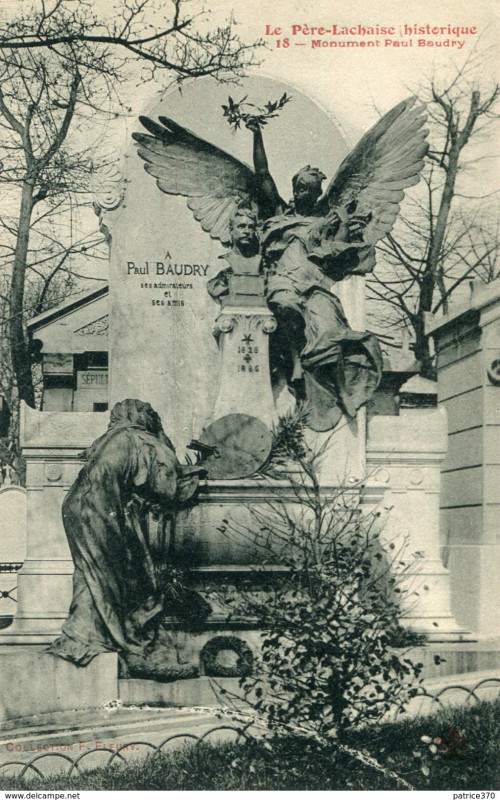Carte postale ancienne Le Père-Lachaise - Monument Paul Baudry à Paris 20e