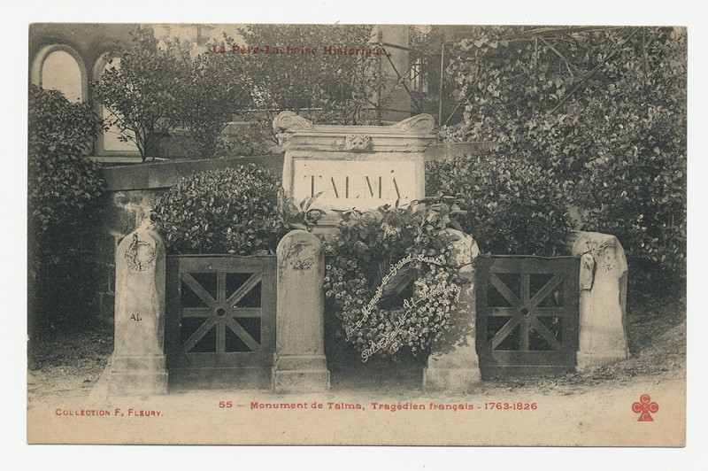 Carte postale ancienne Cimetière du Père Lachaise - Monument de Talma à Paris 20e