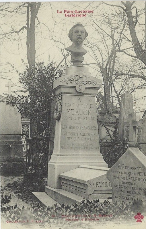 Carte postale ancienne Le Père-Lachaise - Monument de J.-A. Beaucé à Paris 20e