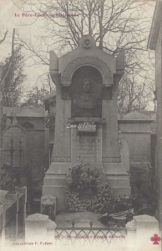 Carte postale ancienne Le Père-Lachaise - Monument d'Ernest Baroche à Paris 20e