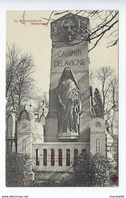 Carte postale ancienne Le Père-Lachaise - Delavigne à Paris 20e